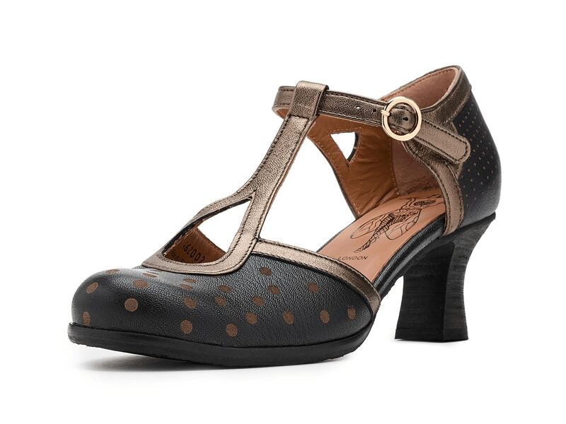 飛球英国の首都 レディース シューズ 踵 FLY LONDON Blef462fly Black/Graph 黒いこと