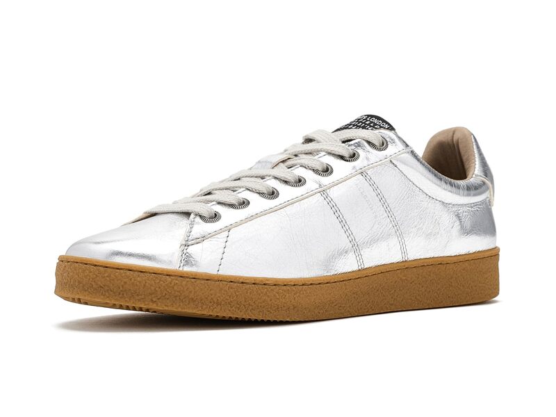 オールセインツ レディース シューズ スニーカー AllSaints Leon Sneakersilver Shine しろがね色