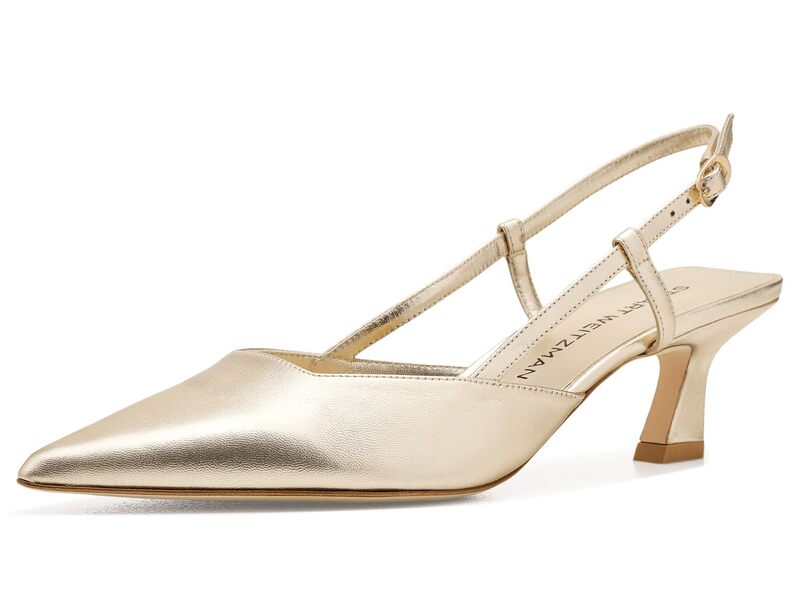 スチュアート ワイツマン レディース シューズ 踵 Stuart Weitzman Vinnie 50 Slingback Light Gold ゴールド