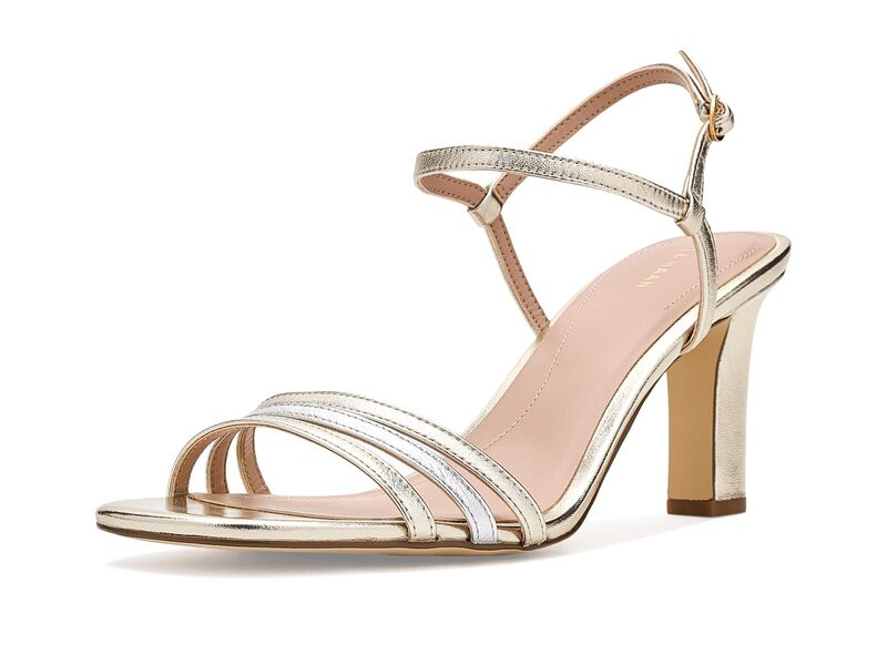 電話を掛けるハーン レディース シューズ 踵 Cole Haan Michelina Strappy Soft Gold/Silve ゴールド