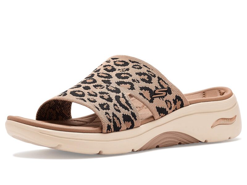 スケッチャーズ レディース シューズ ヒール サンダル SKECHERS On-The-Go Walk Arch Fit 2.0 Sandals w/ Leopard アニマル