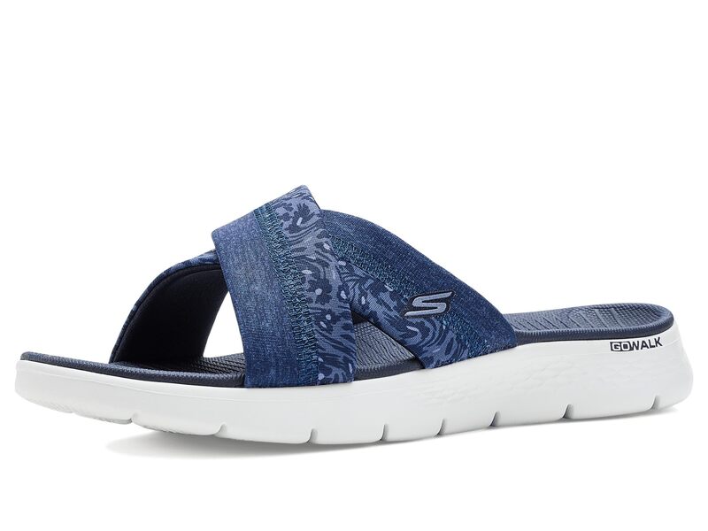 スケッチャーズ レディース シューズ サンダル フラワー柄 プリント フラワー SKECHERS On-The-Go Walk Flex Sandals w/ Floral Print Navy ネイビー