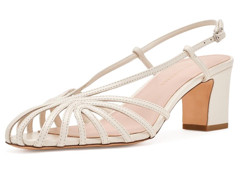 ロフラー 幽客ダル レディース シューズ 踵 サンダル Loefflerandall Priscillattice Slingback Mid Heel Sandals Cream 皮膚軟化剤