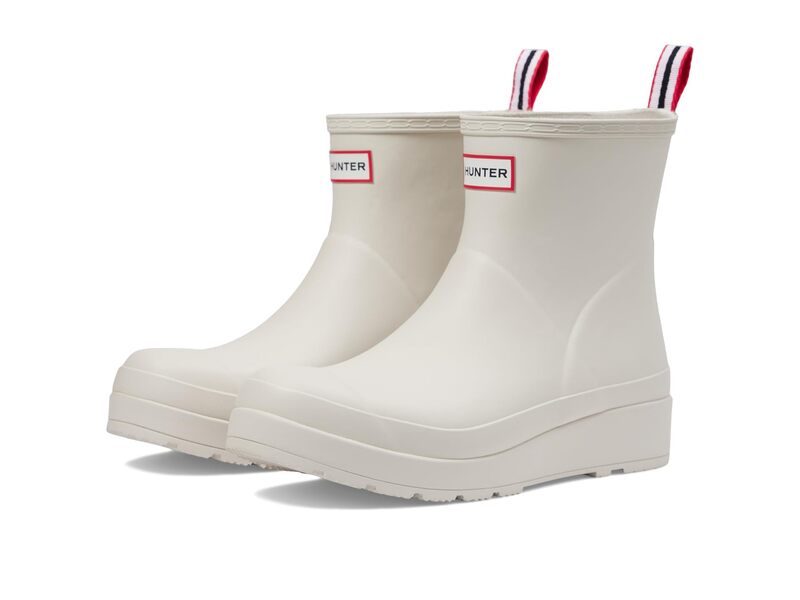山立ち レディース シューズ ブーツ・レインブーツ Hunter Play Short Boot Off-White 象牙色