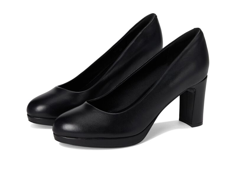 鍵を掛ける界面 レディース シューズ 踵 Rockport Carmen Black Leather 黒いこと