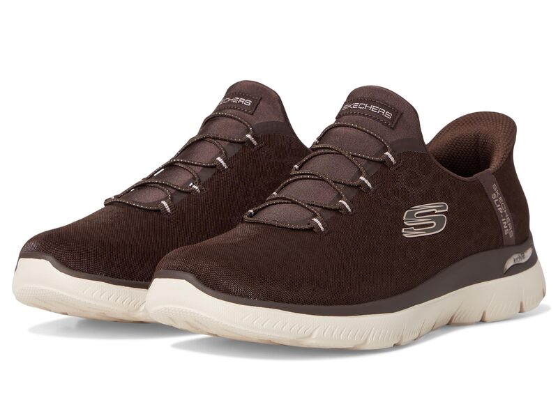 スケッチャーズ レディース シューズ スニーカー SKECHERS Arch Fit Summits Hands Free Slip-Ins Brown 赤銅色