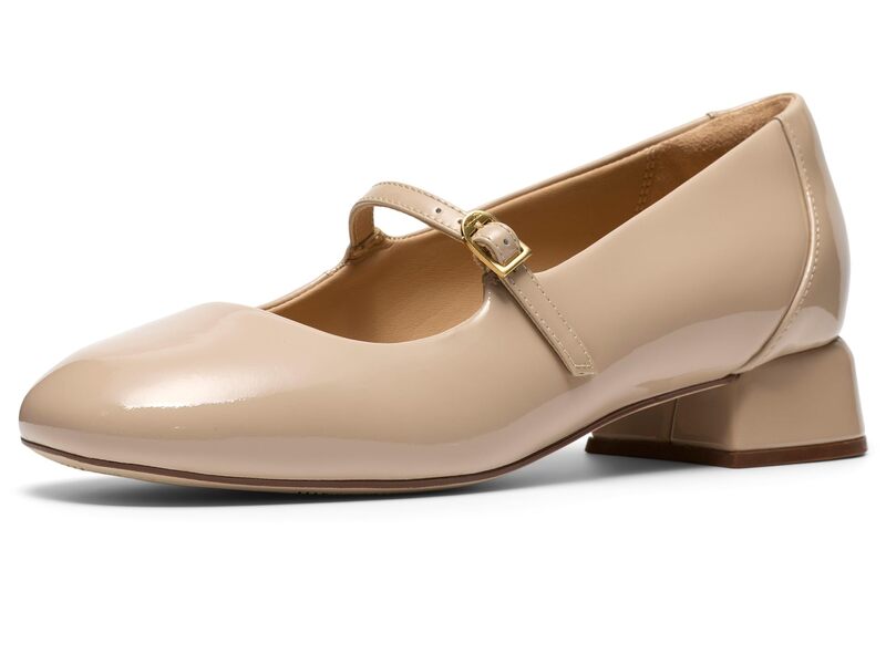 クラークス レディース シューズ 踵 Clarks Daiss 30 Bar Beige Patent Le ベージュ