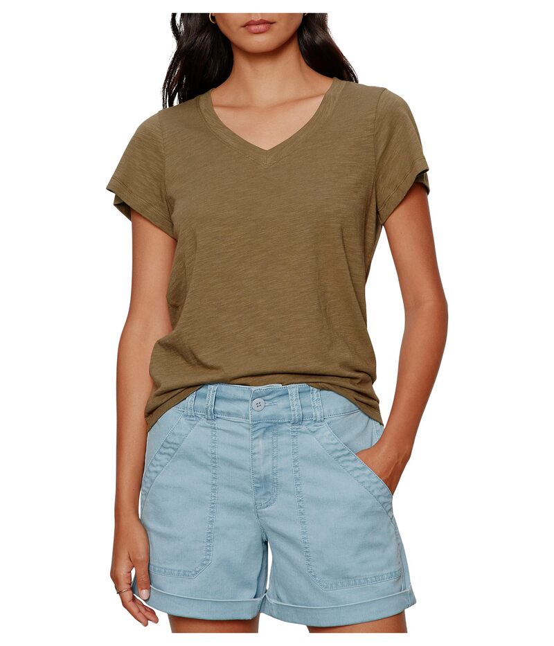 サンクチュアリー レディース トップス シャツ Vネック Sanctuary Soft V-Neck Tee Burnt Olive オリーブ