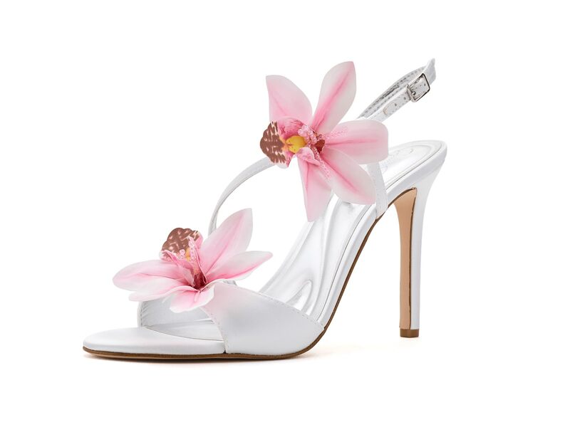 ジェシカシンプソン レディース シューズ ヒール フラワー柄 サンダル フラワー Jessica Simpson Jylia 3D Floral Higheel Sandals Bright White ホワイト