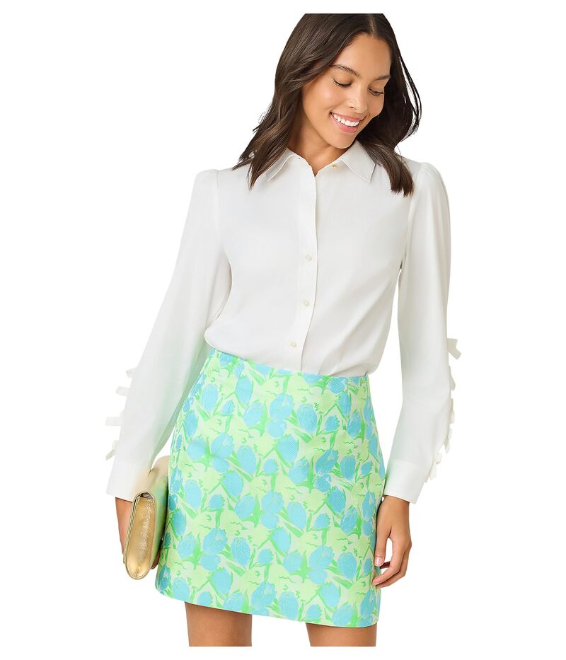 リリーピュリッツァー レディース トップス シャツ Lilly Pulitzer The Bow Lilly Shirt Resort White ホワイト