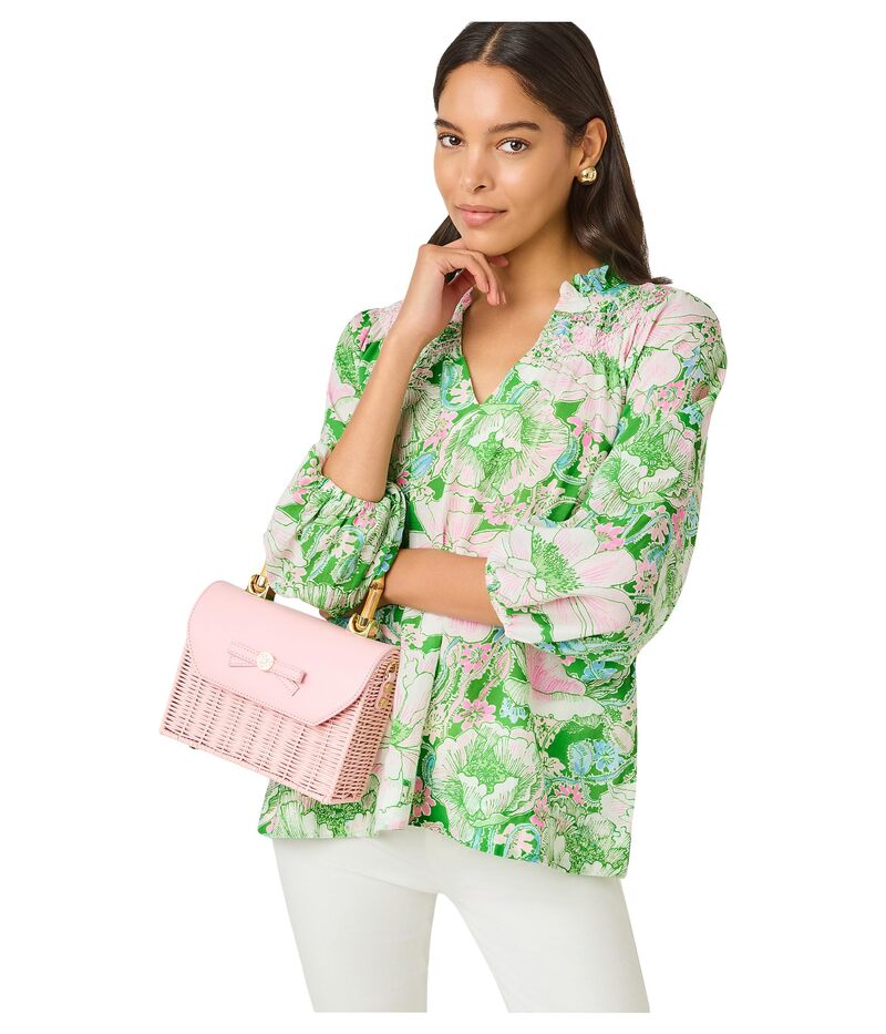 リリーピュリッツァー レディース トップス 衣装 綿織物 Lilly Pulitzer Lourdes 3/4 Sleeve Cotton Puttingreen P 緑であること