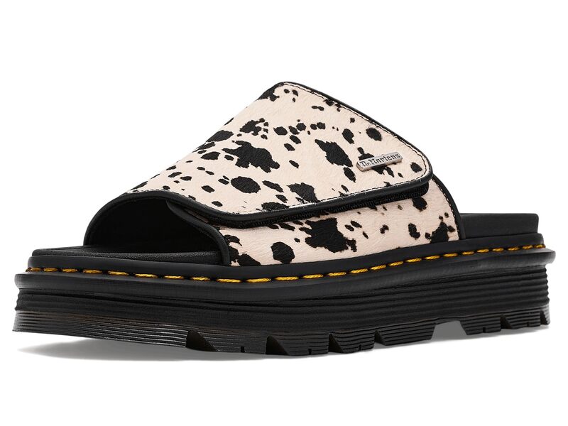 御医者さんマーチン メンズ シューズ サンダル Dr. Martens Zebzag Slides Cream/Black 皮膚軟化剤 スリッポン-メンズ靴