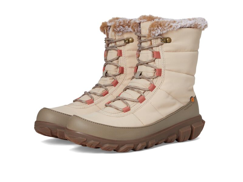 ボグス レディース シューズ ブーツ・レインブーツ スピード競技 Bogs Cedar Quilt Lace Oatmeal オートミール