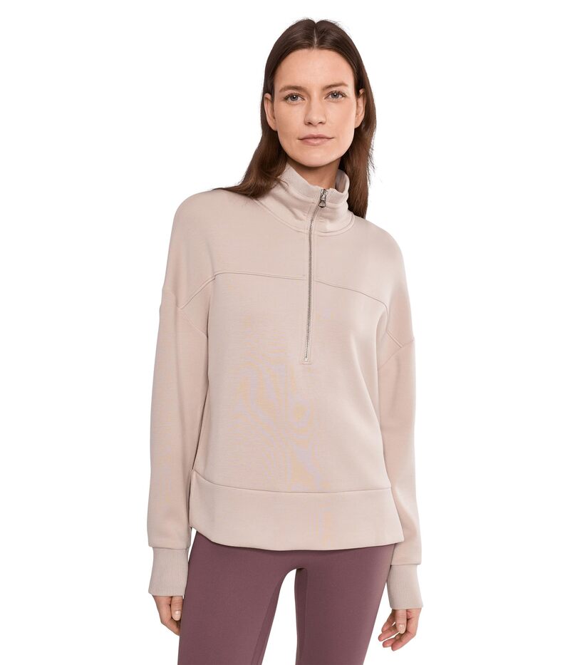 バーレイ レディース アウター パーカー・スウェット Varley Kayleigh 1/2 Zip Sweat Mushroom