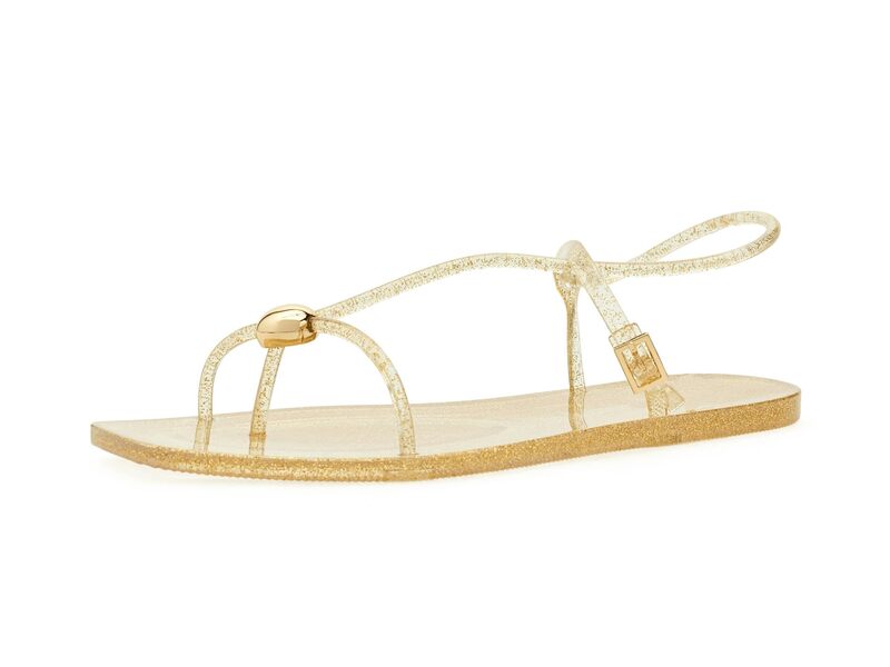 ナインウェスト レディース シューズ サンダル Nine West Shells Clear/Gold Glit ゴールド