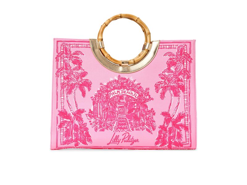 リリーピュリッツァー レディース バッグ Lilly Pulitzer Oasis Canvas Tote Lipstick Pink ピンク
