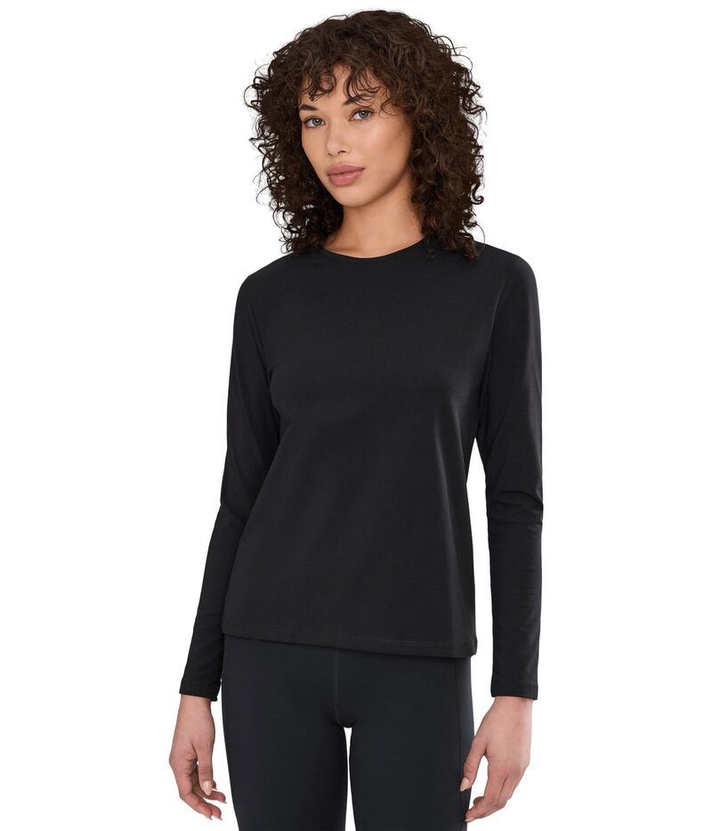 パクト レディース トップス シャツ PACT Luxe Signature Long Sleeve Tee Black ブラック