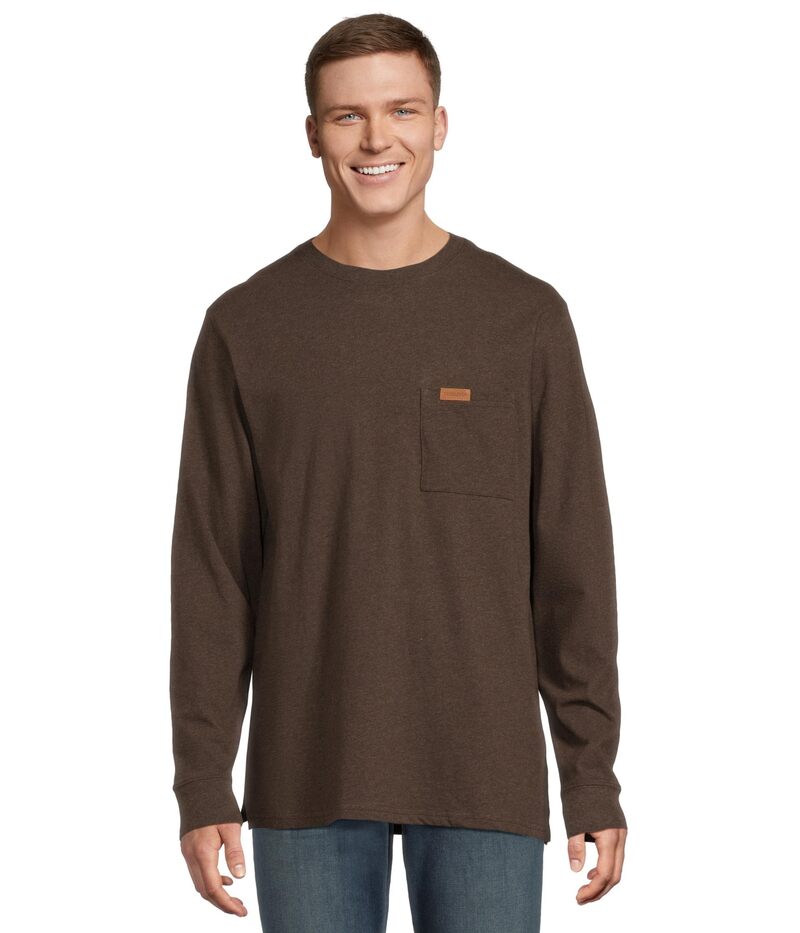 ペンドルトン メンズ トップス プルオーバー Pendleton Deschutes Tee Long Sleeve Brown Heather ギョリュウモドキ