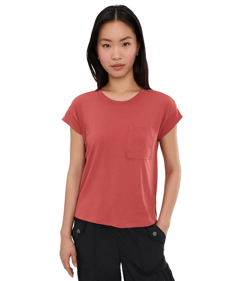 コロンビア レディース トップス シャツ Columbia Daniela Fallshort Sleeve Washed Red レッド