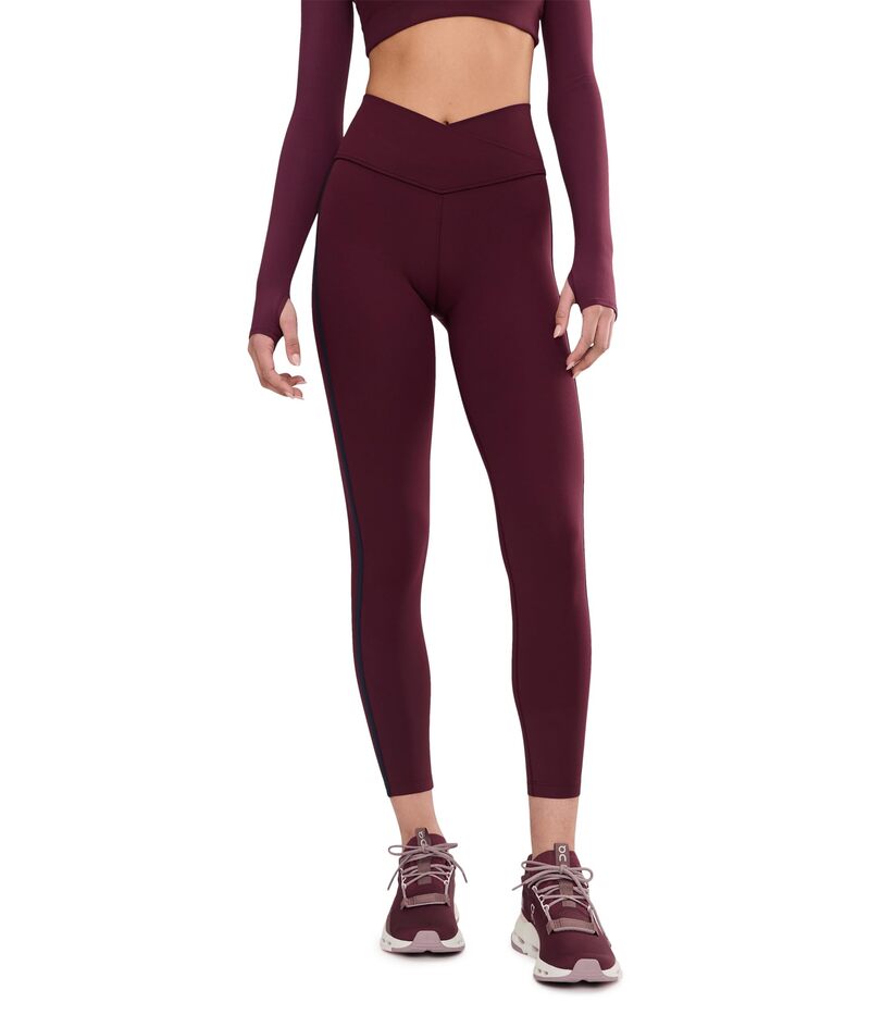 スピリッツフィフティファイブ レディース ボトムス 心地好いズボン下 Splits59 Mia Rigor Legging W/ Stripe Dark Cherry/Ind 縞模様