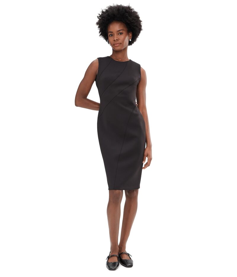カルバンクライン レディース トップス 衣装キューバ共和国 ノースリーブ Calvin Klein Sleevelesscuba Seam Detailed Sheath Black 黒いこと