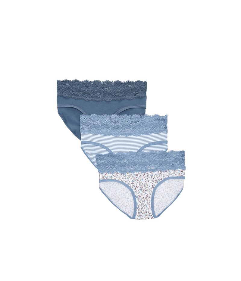 パクト レディース アンダーウェア パンツ レース PACT Lace Waist Brief 3-pack Lace Wildflower