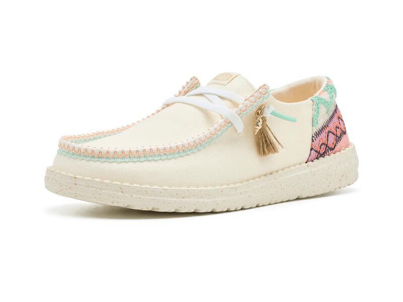 ヘイデュード レディース シューズ スニーカー Hey Dude Wendy Funk Beach Woven Egret/Multi マルチカラー