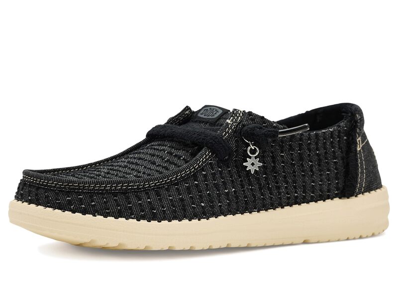 ヘイデュード レディース シューズ スニーカー Hey Dude Wendy Frayed Canvas Black ブラック