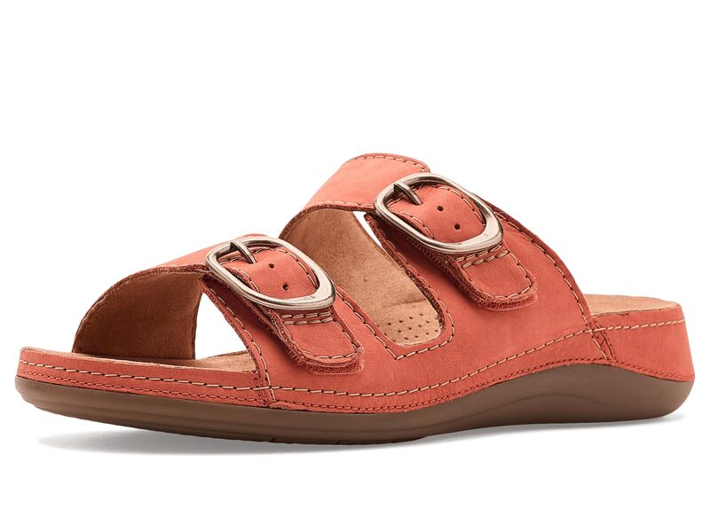 クラークス レディース シューズ サンダル Clarks Cecily Step Burnt Orange Nu オレンジ