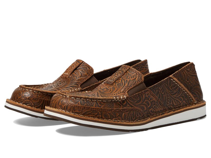 アリアト レディース シューズ スリッポン・ローファー Ariat Cruiser Brown Floral Em 赤銅色