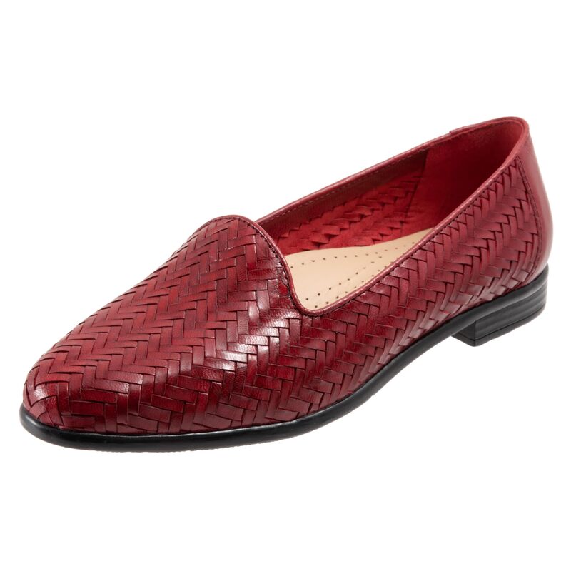 トロッターズ レディース シューズ スリッポン・ローファー Trotters Liz III Red Leather レッド