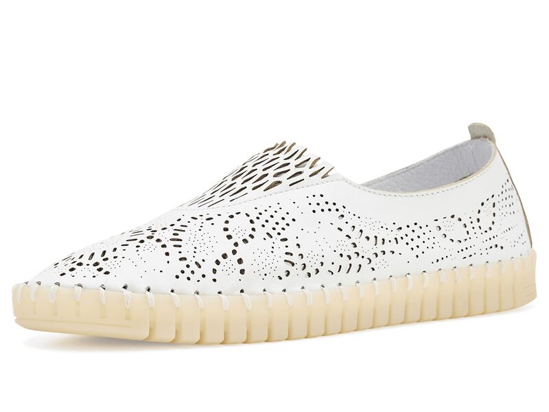 エリックミカエル レディース シューズ サンダル Eric Michael Stella White Leather 白いこと コンフォートサンダル-レディース靴