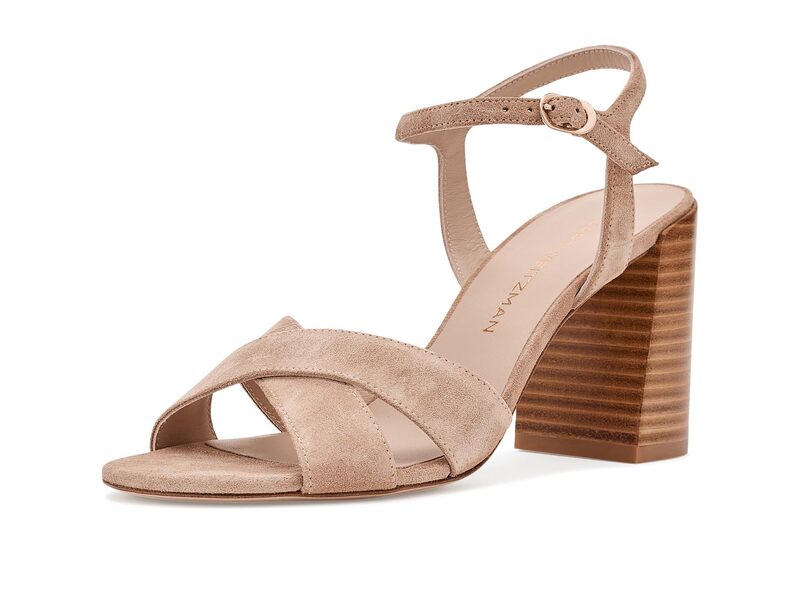 スチュアート ワイツマン レディース シューズ 踵 Stuart Weitzman Alyssa Block 85 New Camel 駱駝