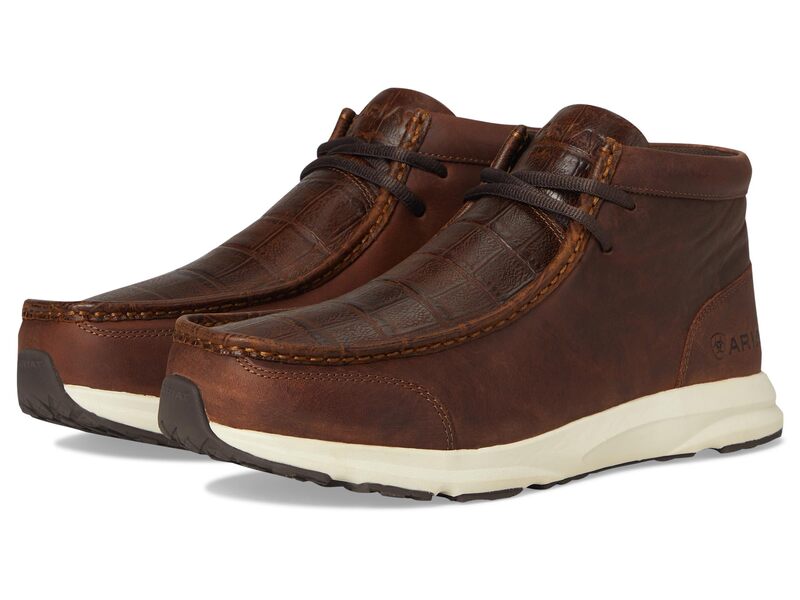 アリアト メンズ シューズ ブーツ・レインブーツ Ariat Spitfire Brown Crocodile ブラウン