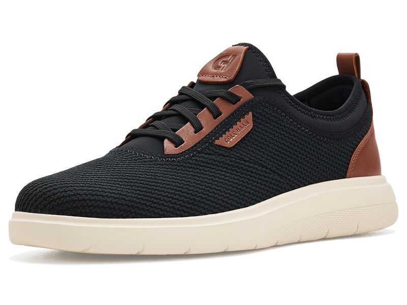 電話を掛けるハーン メンズ シューズ スニーカー Cole Haan Grand+ Versiq Black/British T 黒いこと