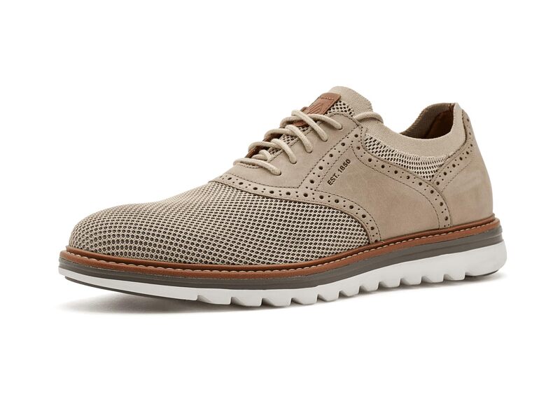 ジョンストンアンドマーフィー メンズ シューズ オックスフォード ニット Johnston \u0026 Murphy Braxton Knit Saddle Beige Knit/Nubu ベージュ