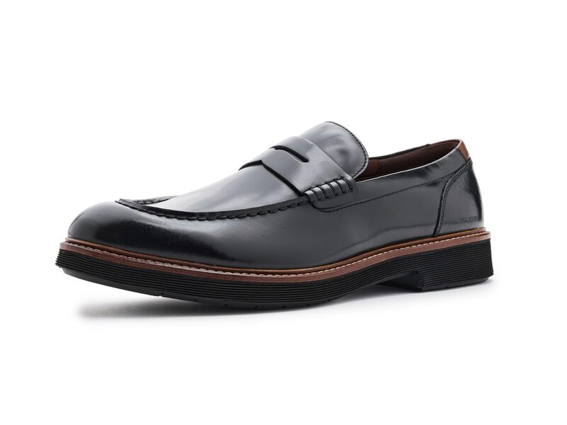 ジョンストンアンドマーフィー メンズ シューズ スリッポン・ローファー Johnston \u0026 Murphy Tyson Dress Penny Loafers Black Full Grai 黒いこと