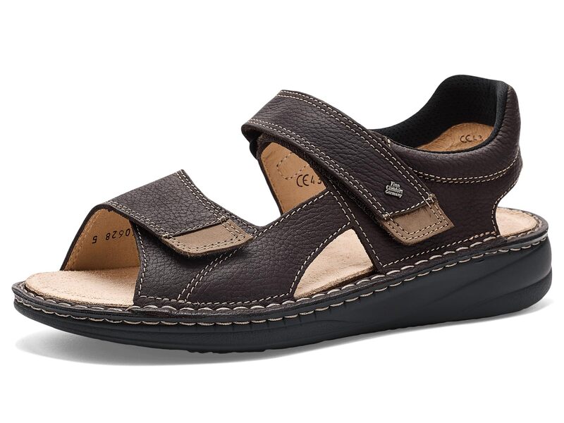 フィンコンフォート メンズ シューズ サンダル フラウンス Finn Comfort Skiathos Darkbrown/Truffle Grass/Nubuk Darkbrown/Truff