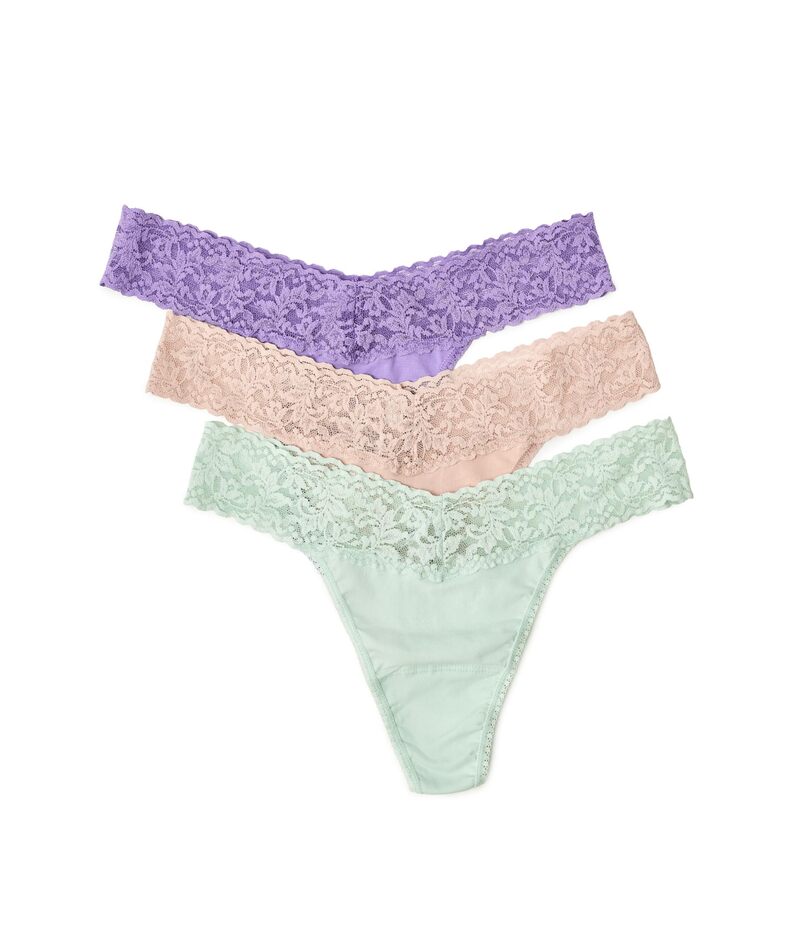 ハンキーパンキー レディース アンダーお召しもの ズボン下 綿織物 Hanky Panky Cotton Original Rise Thong Chai/Grape Juic 葡萄