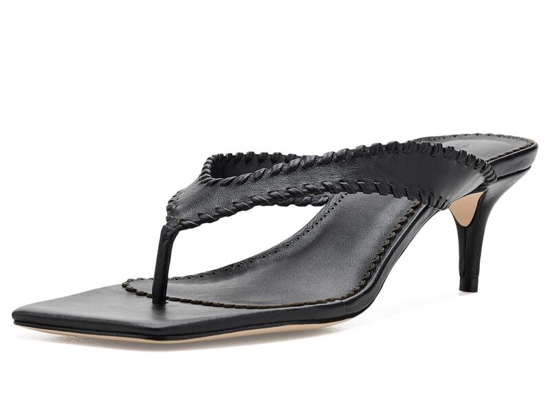 サンク ア セプト レディース シューズ 踵 サンダル Cinq a Sept Frankie Kitten Heel Sandals Black 黒いこと