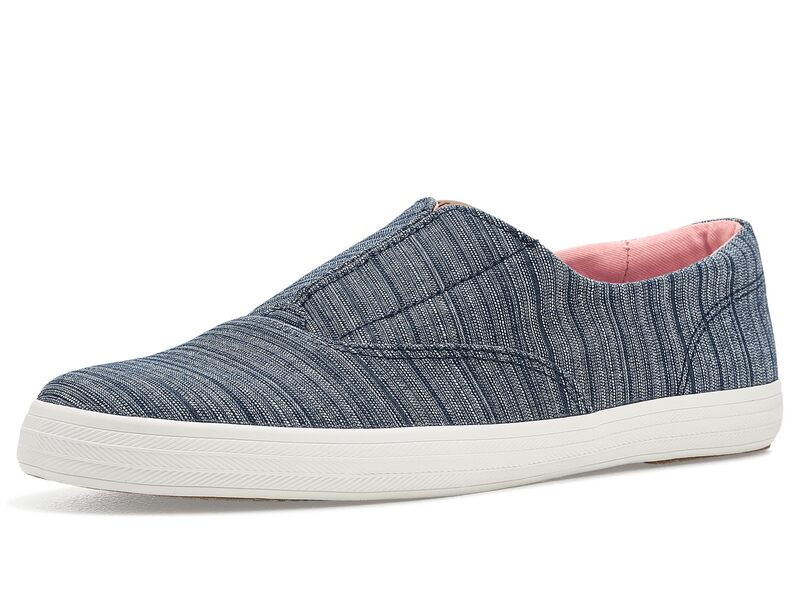 ケッズ レディース シューズ スニーカー Keds Champion Round Toe Slip-On Blue Chambray ブルー