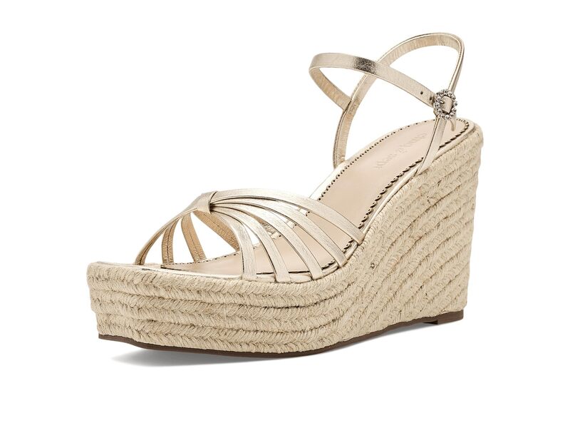 サンク ア セプト レディース シューズ 踵 トール Cinq a Sept Helen Metallic Espadrille Wedge Light Gold Meta ゴールド