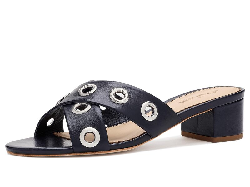 サンク ア セプト レディース シューズ 踵 サンダル Cinq a Sept Maya Crisscross Grommetsandals Navy 米国海軍