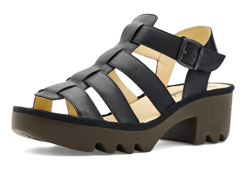 飛球英国の首都 レディース シューズ 踵 FLY LONDON Terf614fly Black 黒いこと