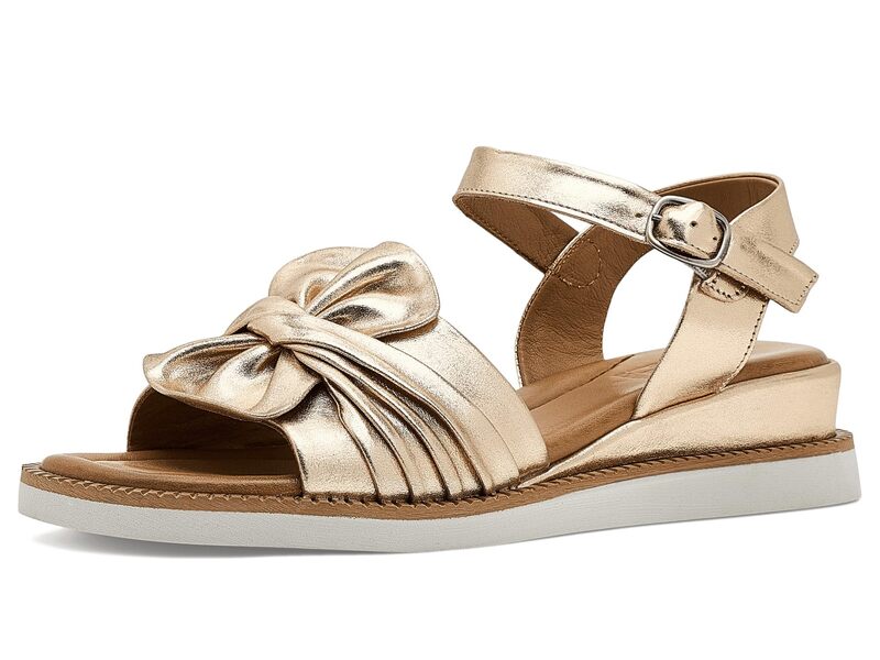 ミズムーズ レディース シューズ 踵 サンダル Miz Mooz Ever Wedge Sandals Gold ゴールド
