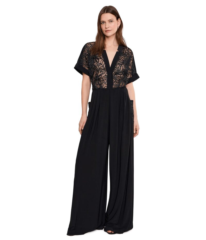 ノーマカマリ レディース トップス 飛び降りる背広 Norma Kamali Geralyn Short Sleeve Jumpsuit Black 黒いこと