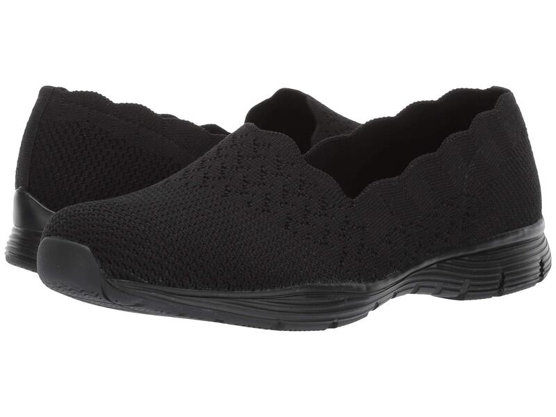 スケッチャーズ レディース シューズ スリッポン・ローファー SKECHERSeager - Stat Black/Black 黒いこと