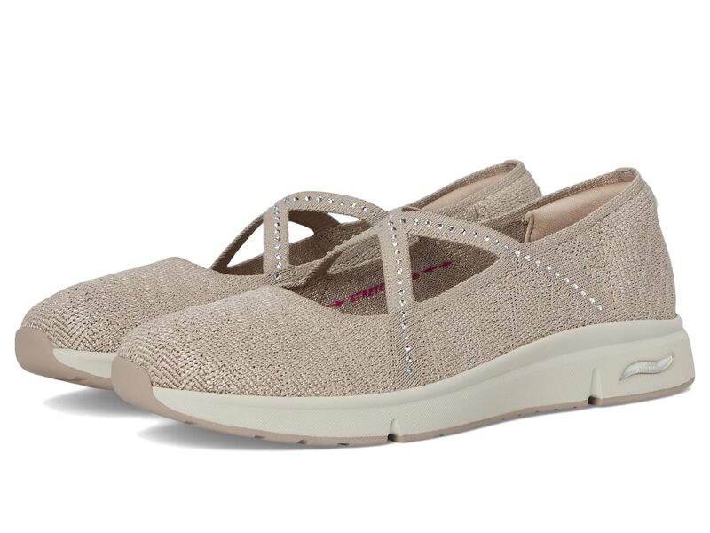 スケッチャーズ レディース シューズ サンダル SKECHERS Martha Stewart Arch Fit Living - Meadowalk Taupe トープ