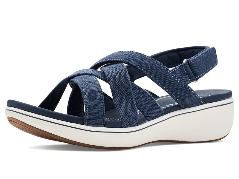 クラークス レディース シューズ サンダル Clarks Breezerae Anavy Canvas 米国海軍