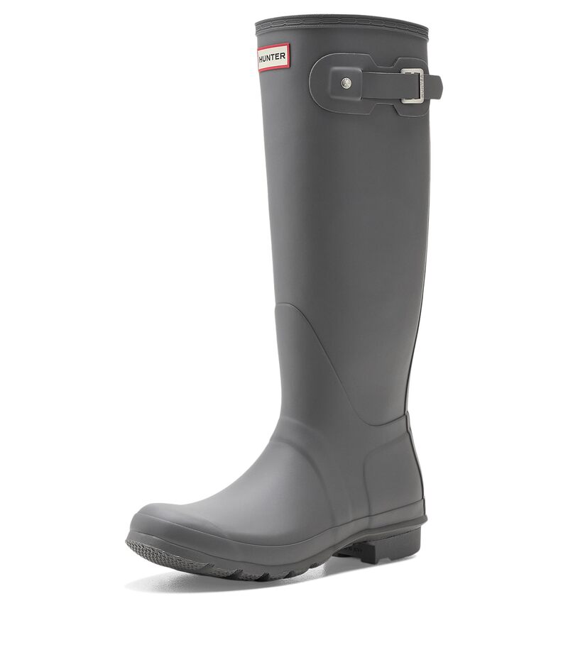 山立ち レディース シューズ ブーツ・レインブーツ トール Hunter Original Tall Boots Dark Grey 薄墨色